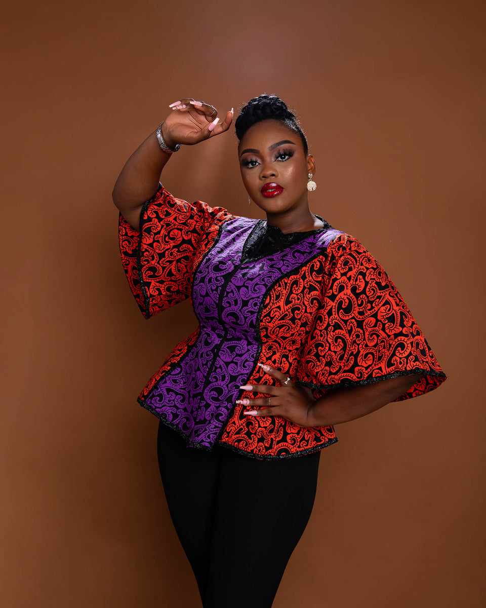 REWA TOP (ANKARA) – WUNMMIES COUTURE