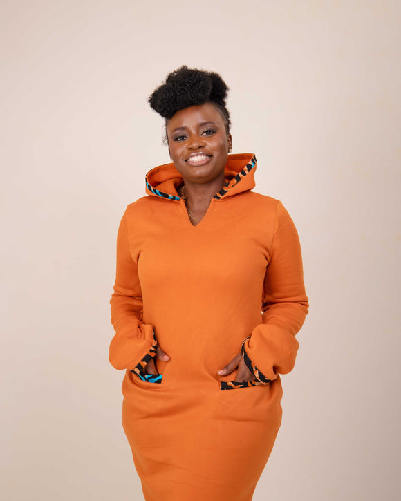 orange hoodie dress Hoodie Dress Orange