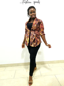 ADIRE ROLLUP COLLAR JACKET
