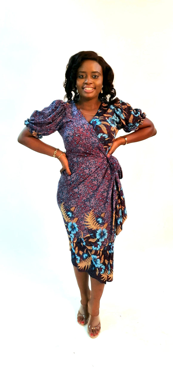 MIDI WRAP DRESS