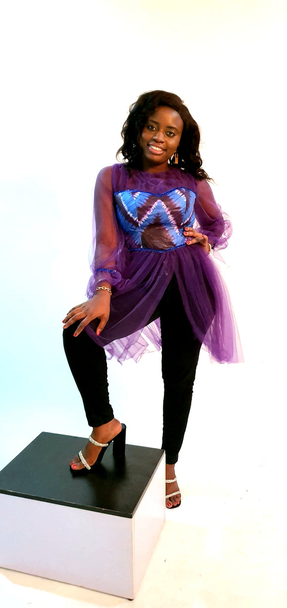 ADIRE TULLE TOP