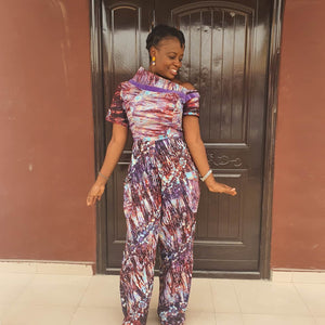 SLANT COLLAR JUMPSUIT