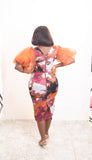 AKIN DAMASK DRESS